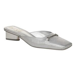 Sam Edelman Ollie Silver Metallic Mules – Size 8 – NIB